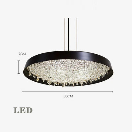 Afralia™ Clear Crystal Pendant Light Chandelier for Living Room & Bedroom