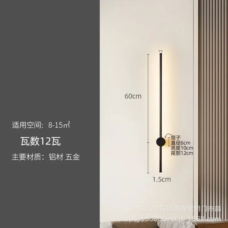 Afralia™ LED Strip Wall Lamp for Creative Staircase Aisle Background Wall Lighting