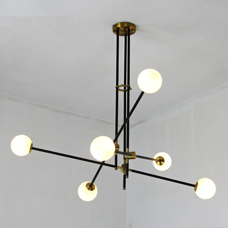 Afralia™ Magic Bean Glass Chandelier | Minimalist Molecular Living Room Lighting