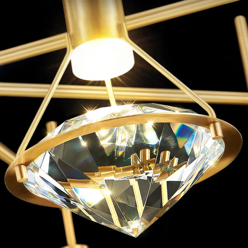Afralia™ Crystal Diamond Wall Lamp: Modern Nordic Luxury Lighting for Bedroom & Living Room