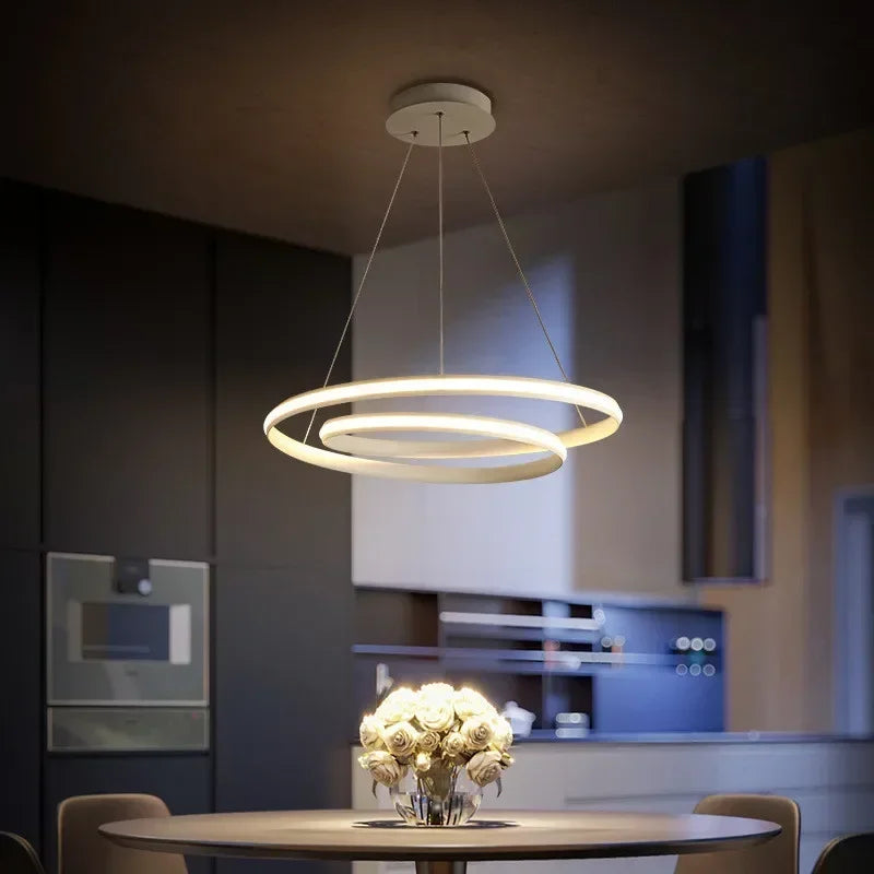 Afralia™ Nordic LED Pendant Lights Dimmable Hanging Lamp for Living Room and Bedroom