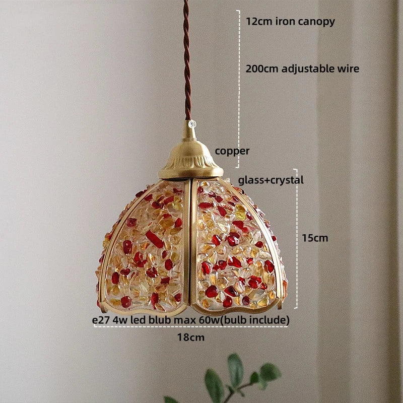 Afralia™ Luxury LED Crystal Pendant Light Fixture with Copper Socket