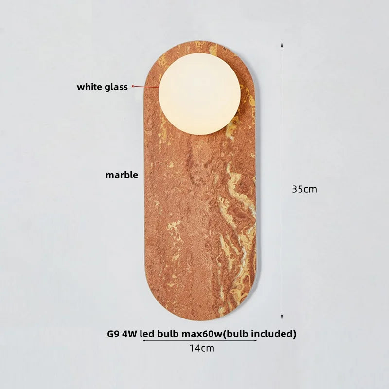 Afralia™ White Glass LED Wall Sconce | Nordic Modern Stair Light Fixture