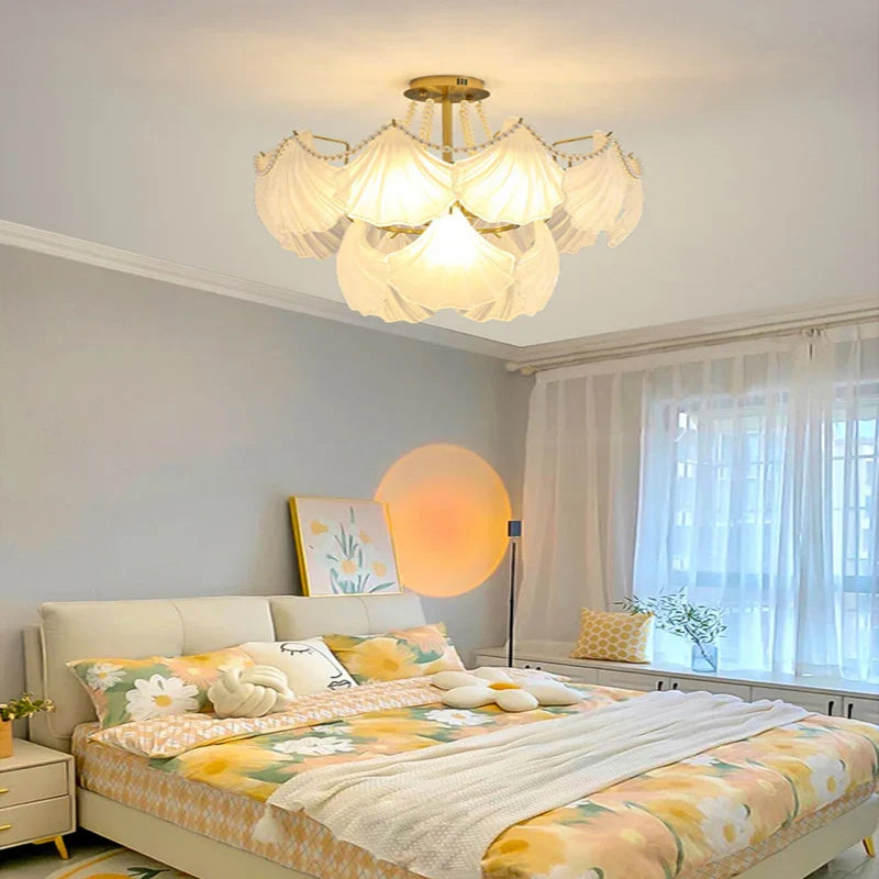 Afralia™ Crystal Pearl Chain Chandelier: Luxe Hanging Lamp for Exquisite Home Decor