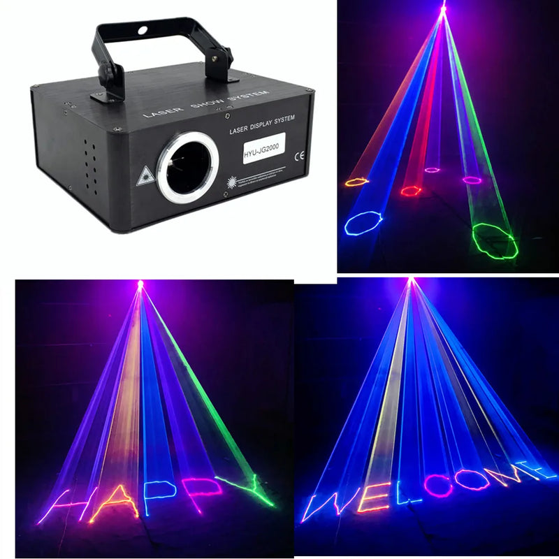 Afralia™ 3D DJ Laser Lights RGB Colorful DMX Scanner Beam Xmas Party Disco Light