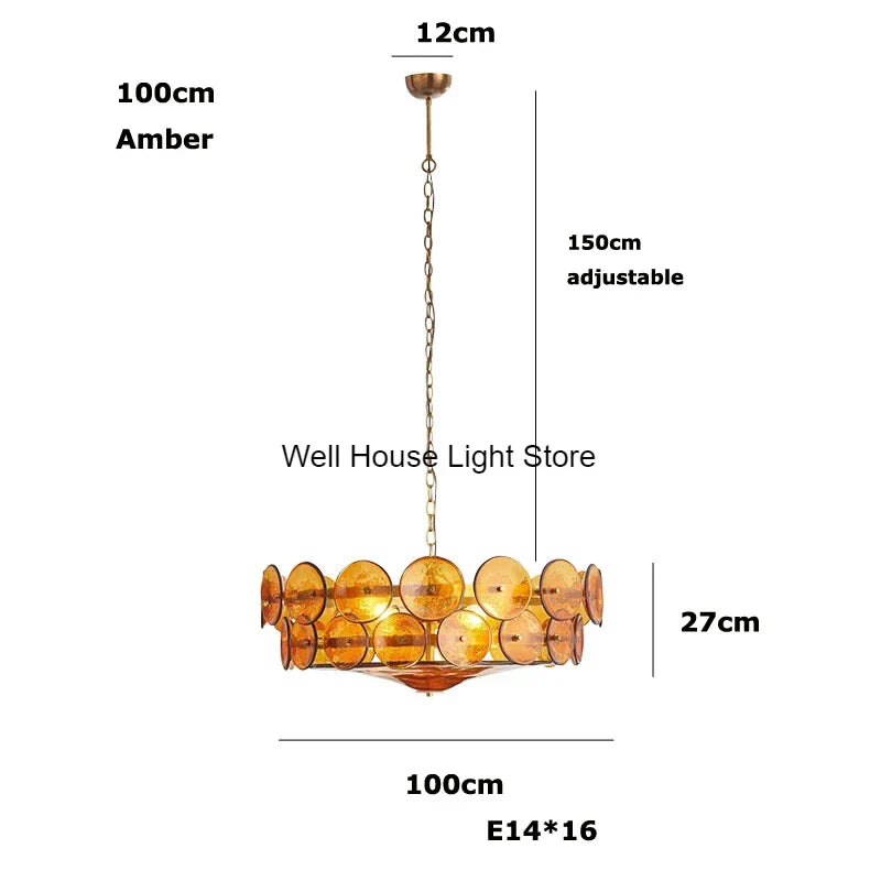 Afralia™ Crystal Pendant Light French Retro Design for Villa Bedroom Living Room