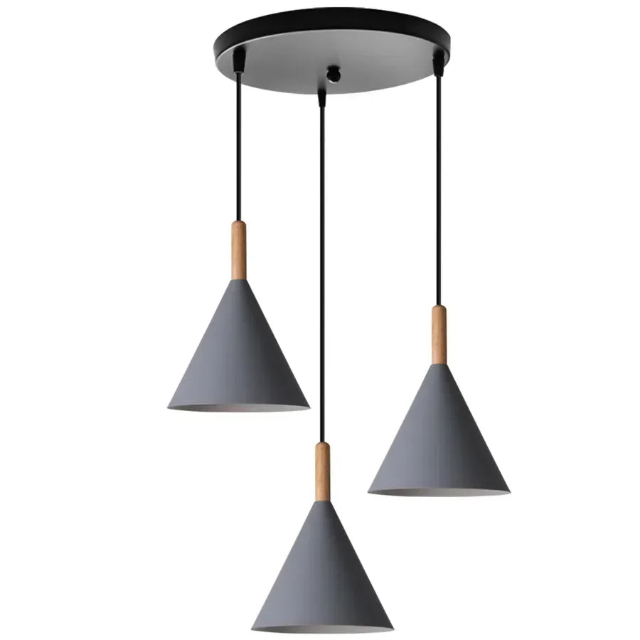 Afralia™ Wood LED Pendant Chandelier: Modern Nordic Hanging Lamp for Home, Cafe, Restaurant’s Kitchen