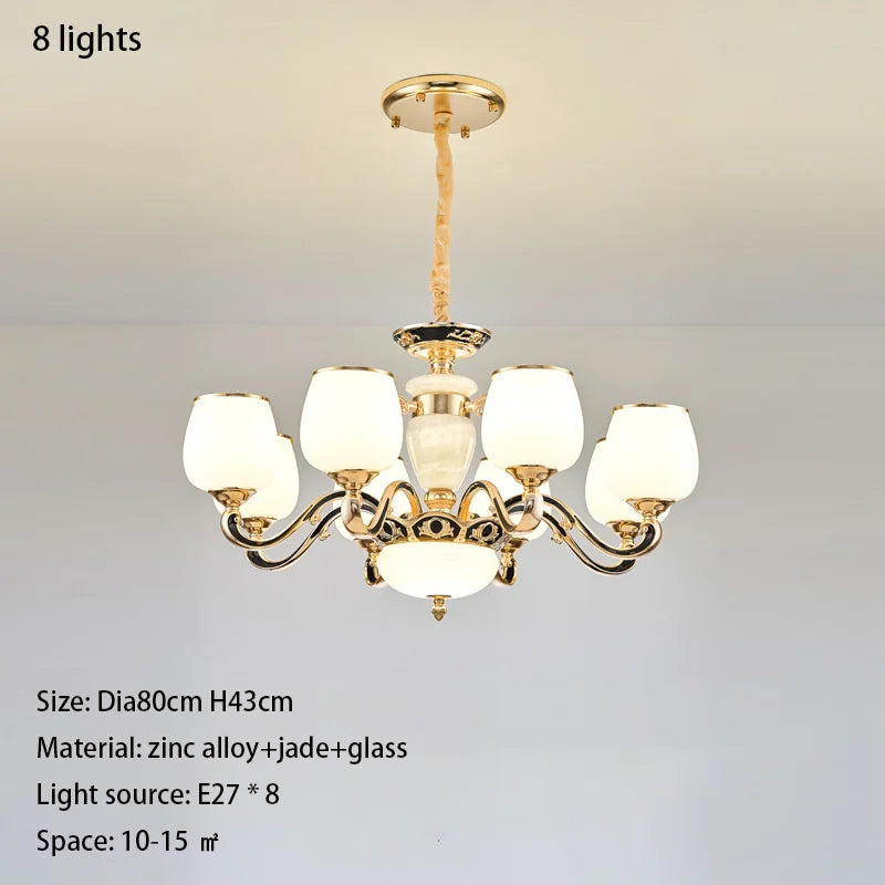 Afralia™ Jade Pendant Lamp: European Luxury for Living Room, Villa, Dining Room, Bedroom