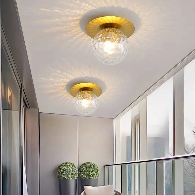 Afralia™ Elegant Crystal Ceiling Light Fixture for Hall Entrance Balcony Bathroom IP20