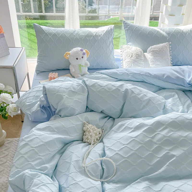 Afralia™ Diamond Jacquard Duvet Cover, Skin-Friendly & Breathable for All Seasons