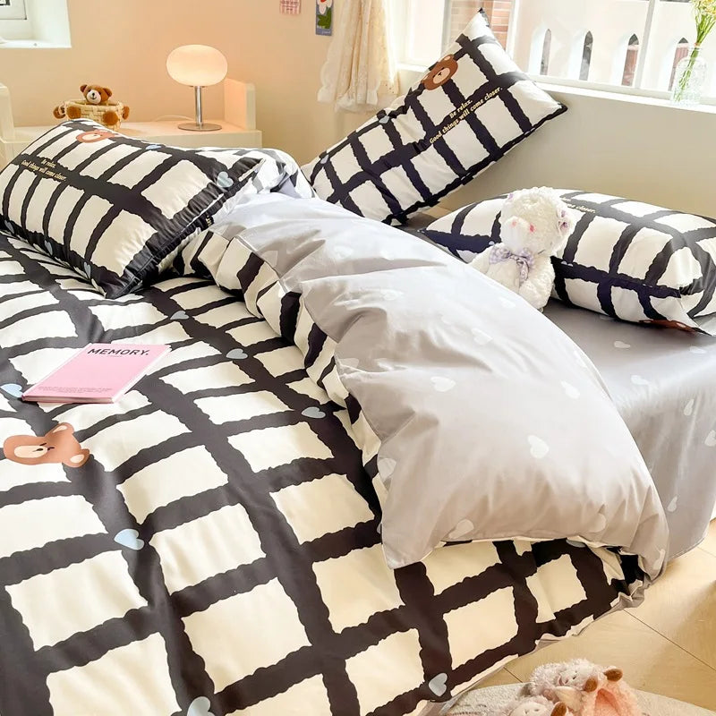 Afralia™ Cotton Floral Print Bedding Set: Comfortable Sleep Quilt Cover & Fitted Sheet in All Seasons