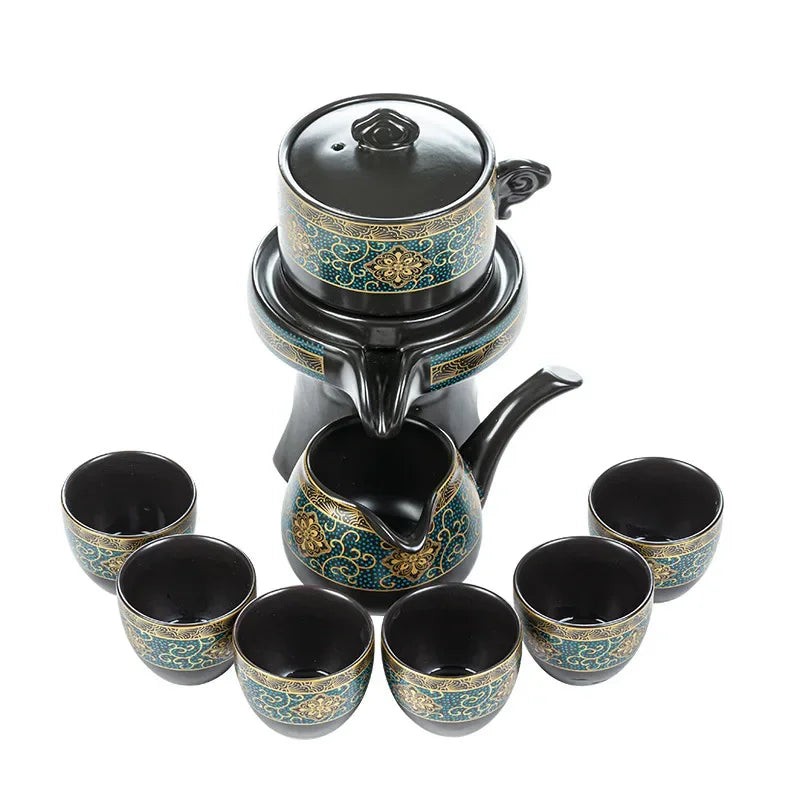 Afralia™ Ceramic Kung Fu Tea Set with Custom Logo - Luxury Teaware Gift