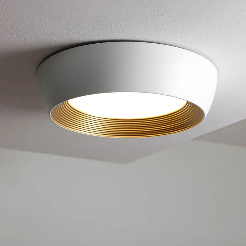 Afralia™ Minimalist Vortex Pattern Ceiling Light Modern Nordic LED Chandelier White Black Circular