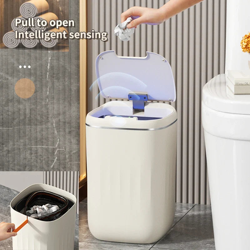 Afralia™ Smart Sensor Trash Can - Kitchen & Bathroom Garbage Bin