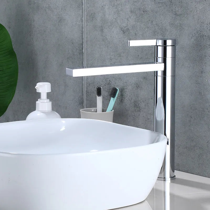 Afralia™ Gold Solid Brass Bathroom Basin Faucet Mixer Sink Tap