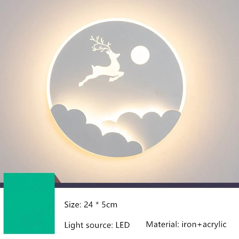 Afralia™ Nordic LED Wall Lamp for Bedroom Living Room Study Balcony Decoration