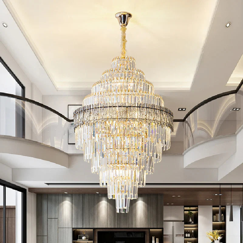 Afralia™ Elegant Crystal Chandelier: Modern European Lighting for Living, Dining & Bedroom