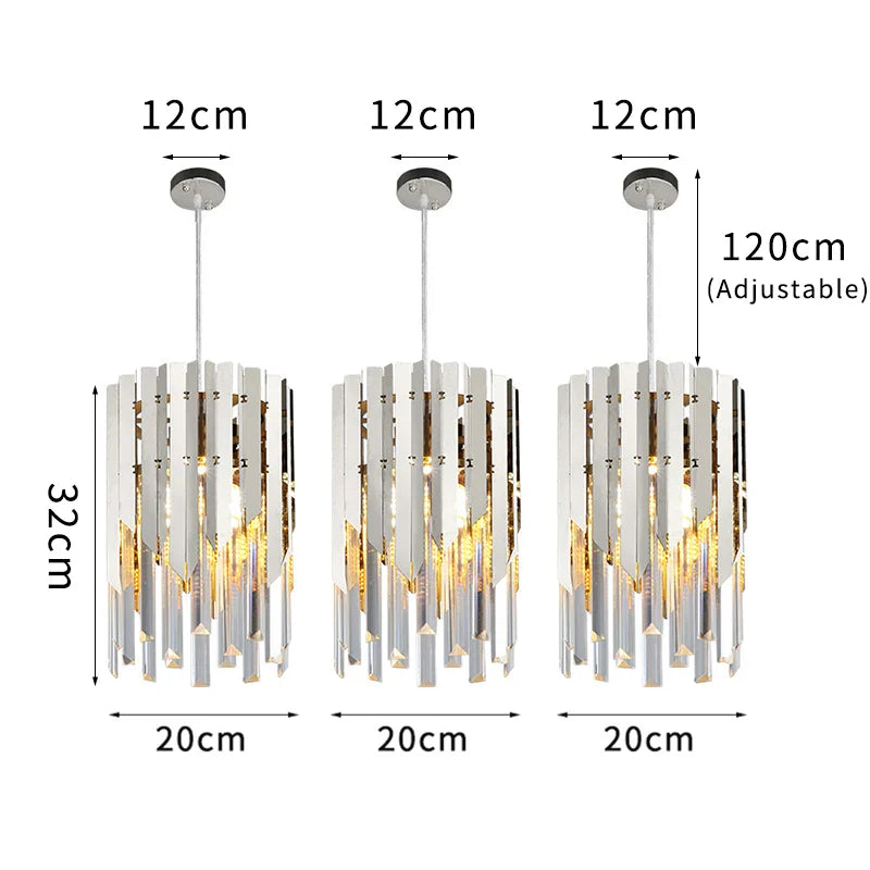 Afralia™ Modern Gold Crystal LED Chandelier for Home Luxury Indoor Lighting