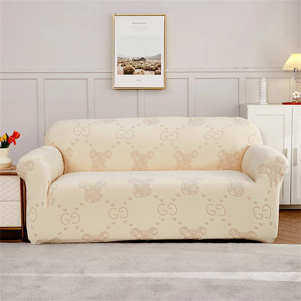 Afralia™ Thick Velvet Sofa Cover: 1/2/3/4 Seats Stretch Slipcover Protector