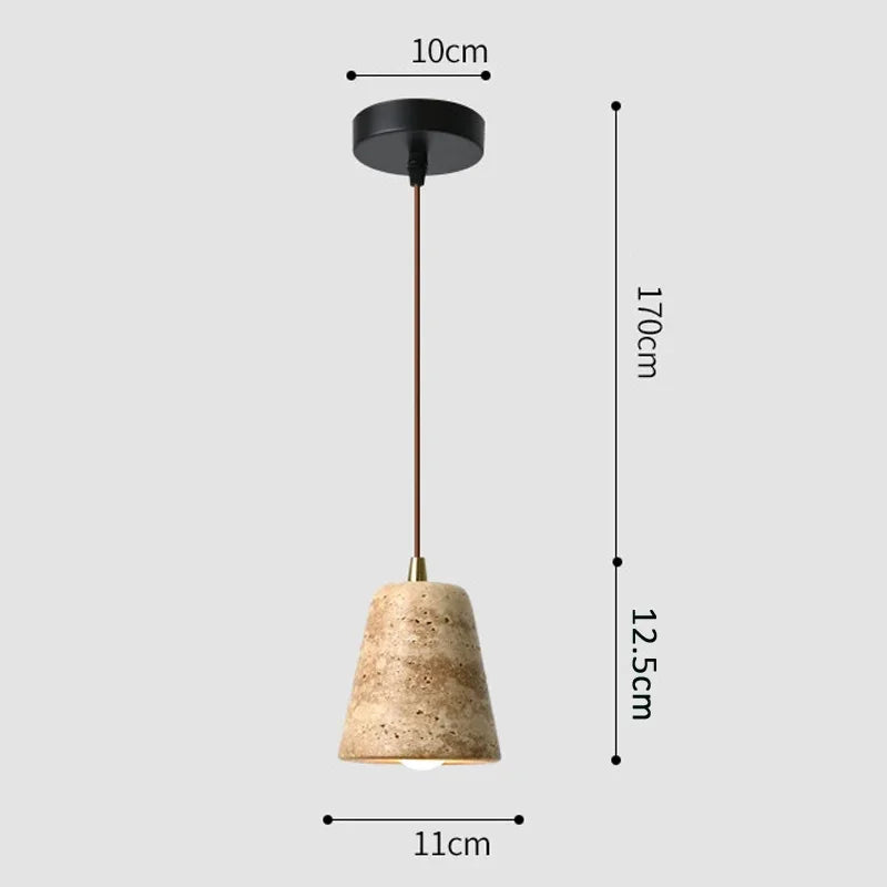 Afralia™ Travertine Pendant Light for Dining Room and Bedroom