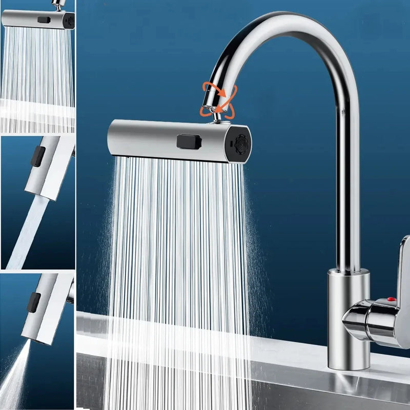 Afralia™ Swivel Kitchen Faucet With 3 Modes and Anti-Splash Bubbler Booster