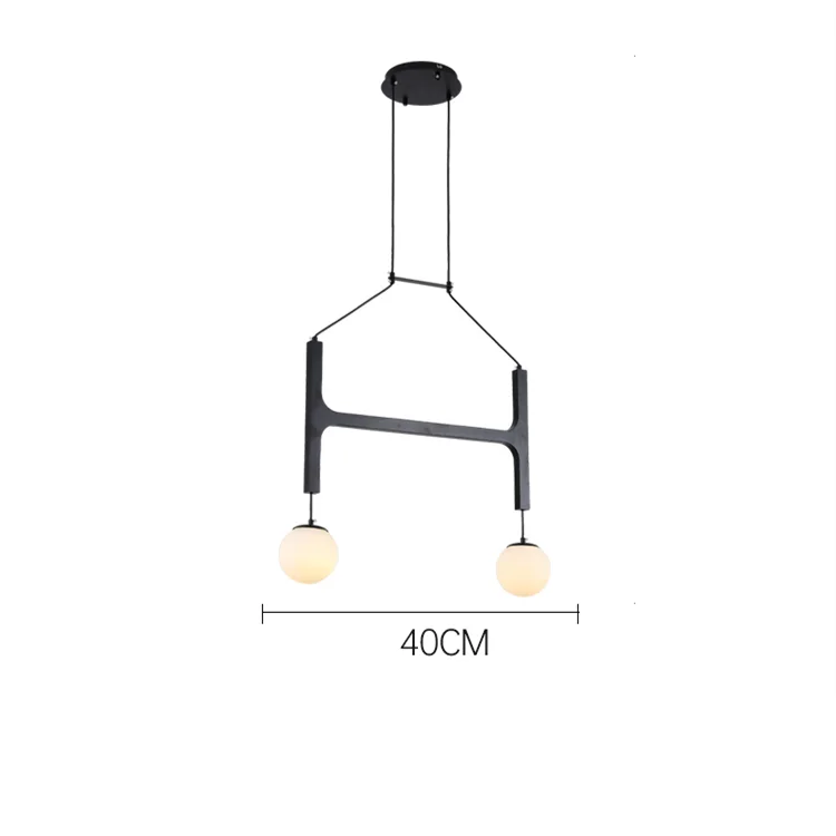 Afralia™ Walnut Multi-Head Pendant Light for Elegant Living and Dining Spaces
