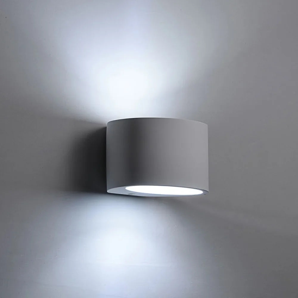Afralia™ Nordic Plaster Wall Lights Up&Down Wall Sconce for Bedroom Reading White Home Lighting