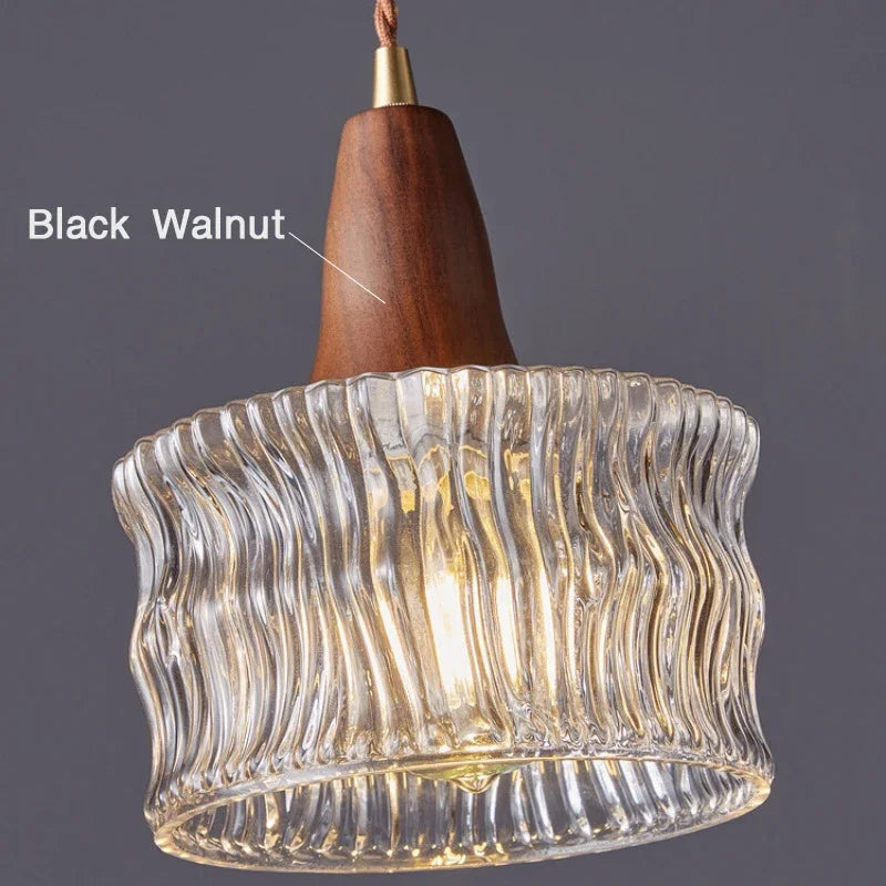 Afralia™ Minimalist Crystal Glass Chandelier - Japanese Kitchen Island Pendant Lamp