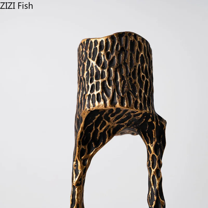 Afralia™ Trio Alloy Candle Holders Desk Decor Romantic Candlestick Aesthetic Room Decor