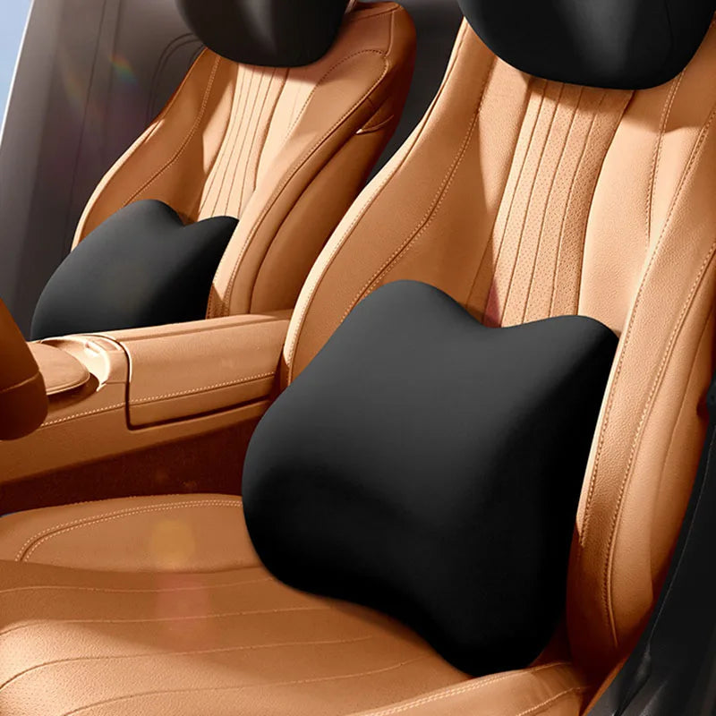 Afralia™ Lumbar Support Memory Foam Cushion for Office Chair and Car Seat