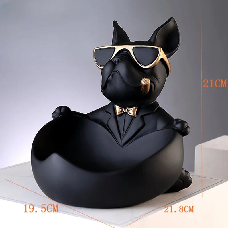 Afralia™ Cool Dog Resin Statue Sculpture Home Decor Gift