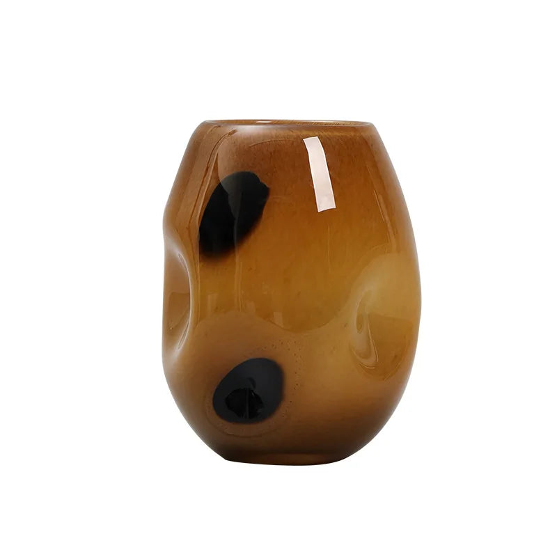 Afralia™ Polka Dot Glass Vase for Home Decor & Flower Arrangements