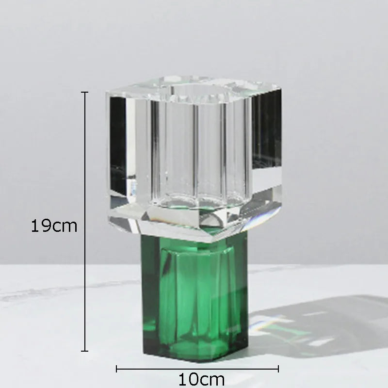 Afralia™ Crystal Clear Glass Vase for Potted Plants and Floral Arrangements