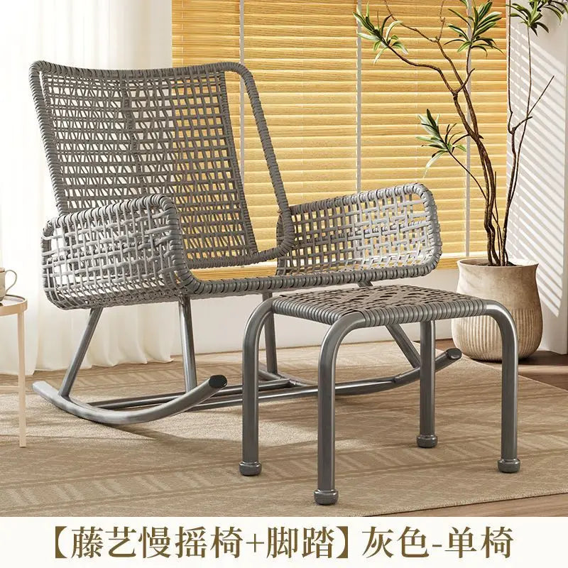 Afralia™ Rattan Rocking Chair: Comfortable and Stylish Lounge Sofa for Carefree Living