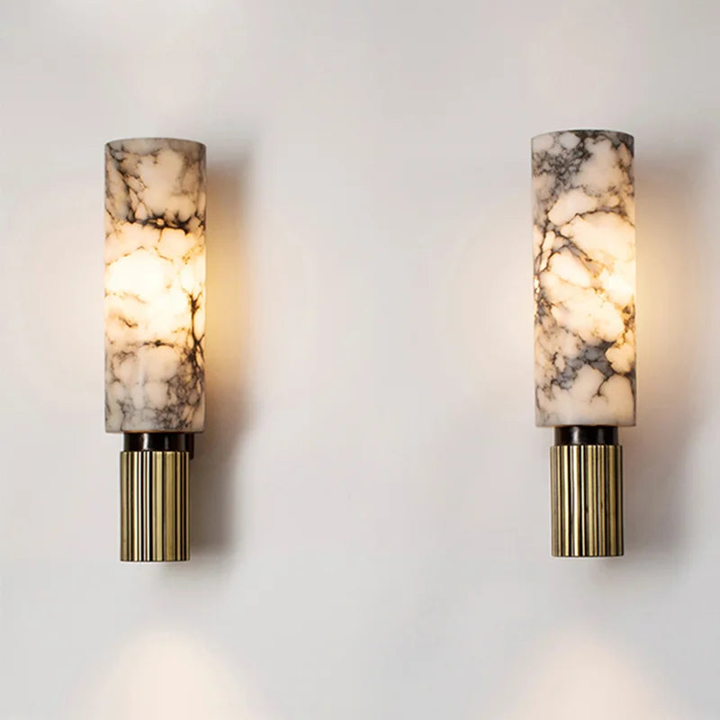 Afralia™ Luxe Marble Wall Lamp: Modern LED Sconce for Living Room, Bedroom & Home Décor