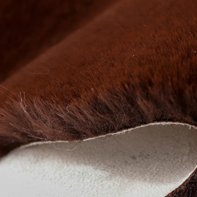 Afralia™ Soft Faux Rabbit Fur Floor Mat | Cozy Carpet for Sofa, Bedroom, Bedside