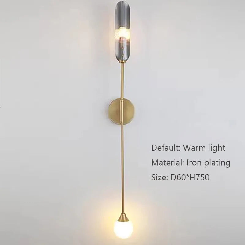 Afralia™ Minimalist Metal Wall Lamp for Living Room Bedroom Staircase Aisle Bedside