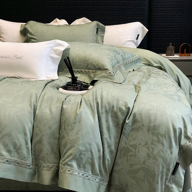 Afralia™ 1000TC Lyocell Cotton Jacquard Luxury Bedding Set with Soft Silky Feel