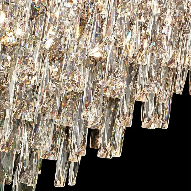 Afralia™ Crystal Crown Chandelier: Luxe Ceiling Light for Home, Shop & Lobby