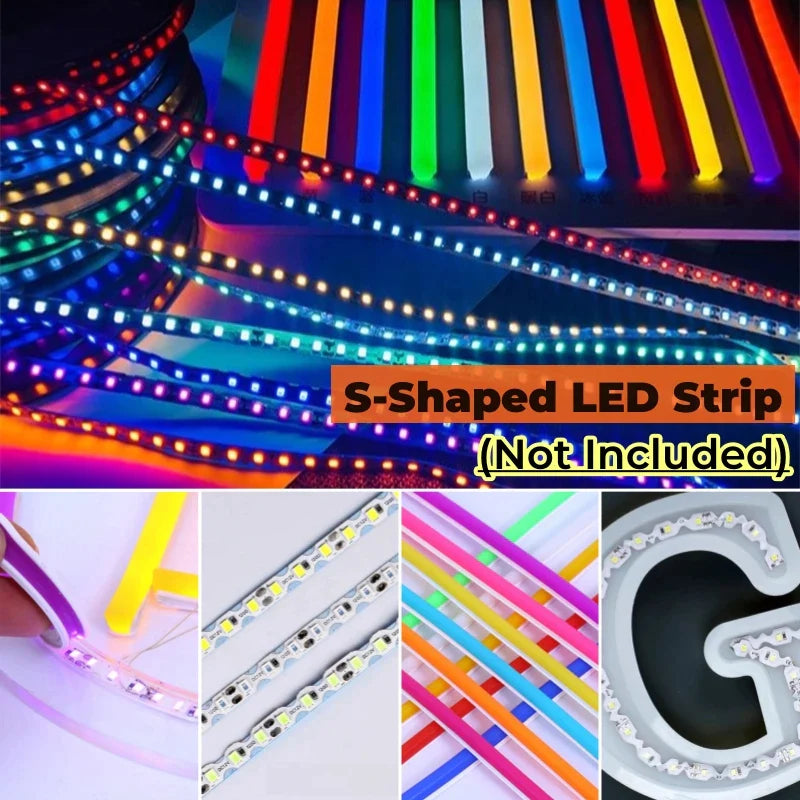 Afralia™ Flexible Silicone Neon Tube LED Strip Light for Outdoor Neon Signs - Waterproof IP67