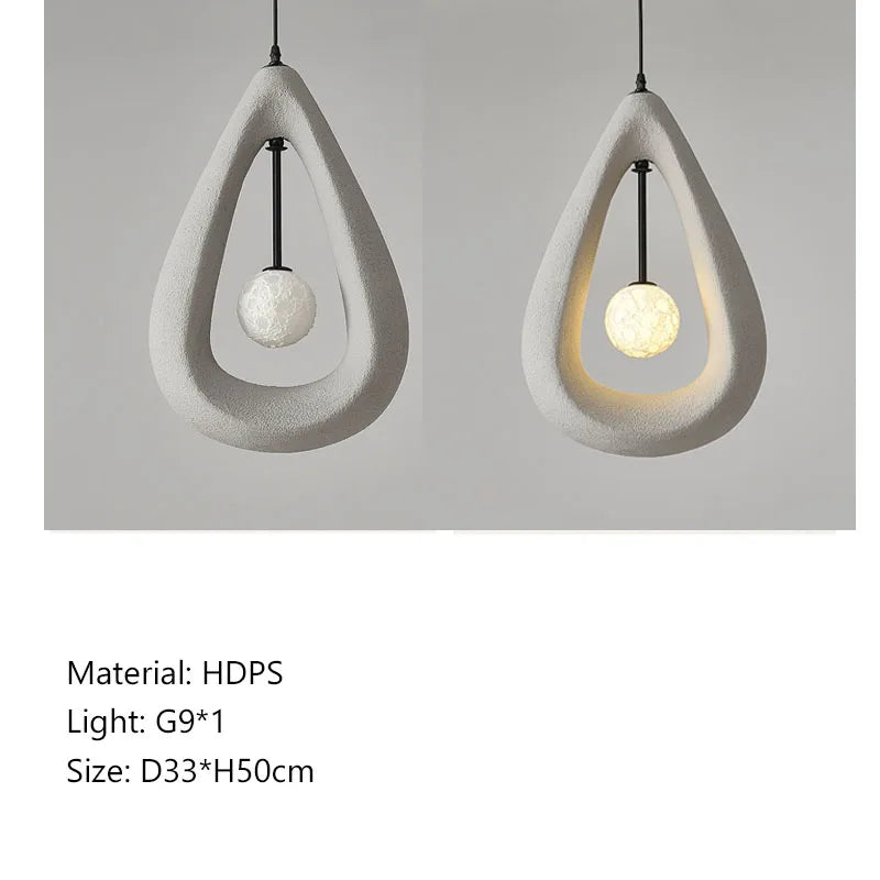 Afralia™ Nordic Wabi Sabi Pendant Lights for Stylish Dining Room and Bedroom Decor