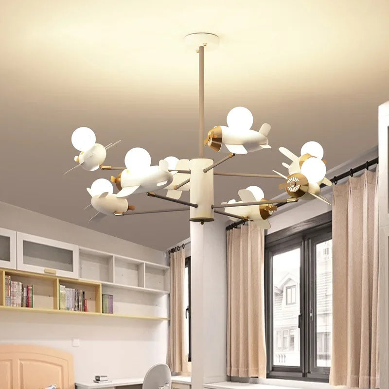 Afralia™ Helicopter Chandeliers for Children's Room and Bedroom Lighting