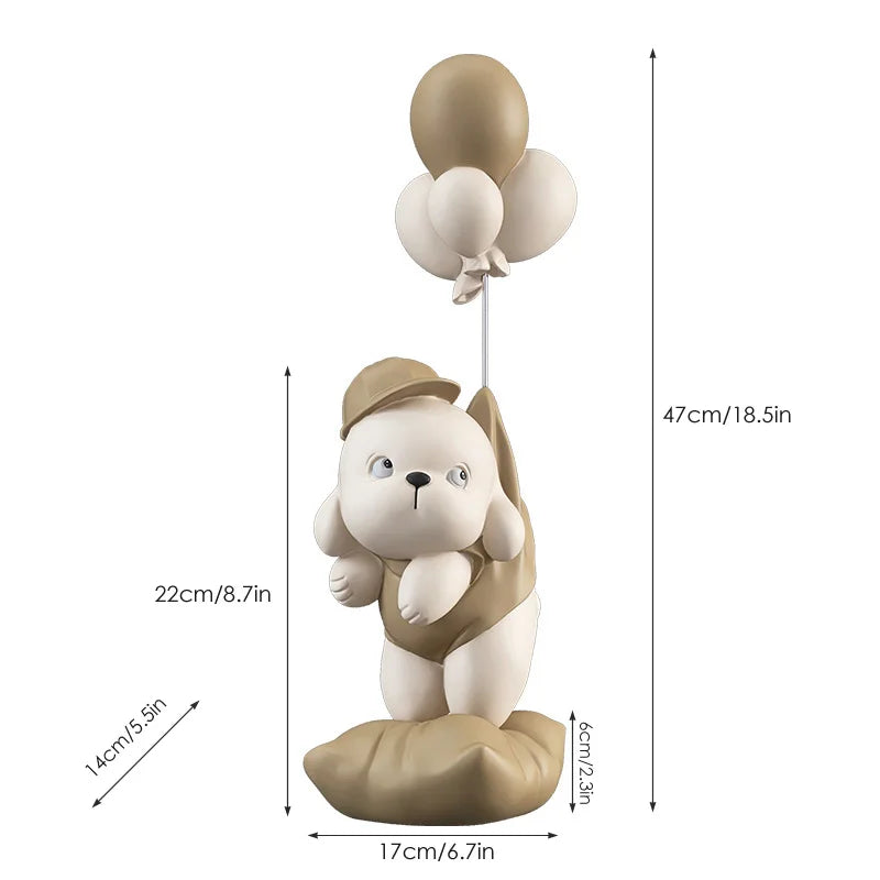 Afralia™ Balloon Puppy Statues - Creative Dog Sculptures for Living Room Decor