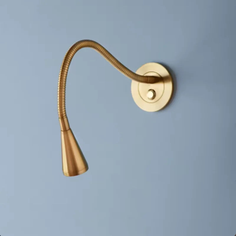 Afralia™ Aluminum LED Gooseneck Wall Sconce for Bedroom Spotlight Reading Light