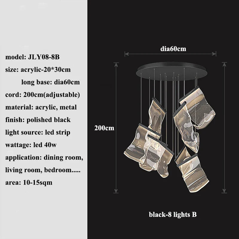 Afralia™ Modern LED Chandeliers for Home Decor & Villa, Living Dining Room Pendant Lights