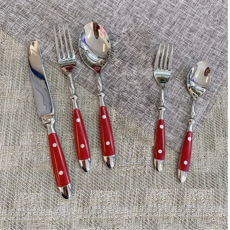 Afralia™ Stainless Steel Cutlery Set - Forks, Spoons, Knives, Teaspoons, Dinnerware & Tableware