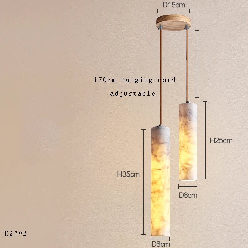 Afralia™ Marble Hanging Lamp LED Chandelier for Luxury Kitchen Island Decor