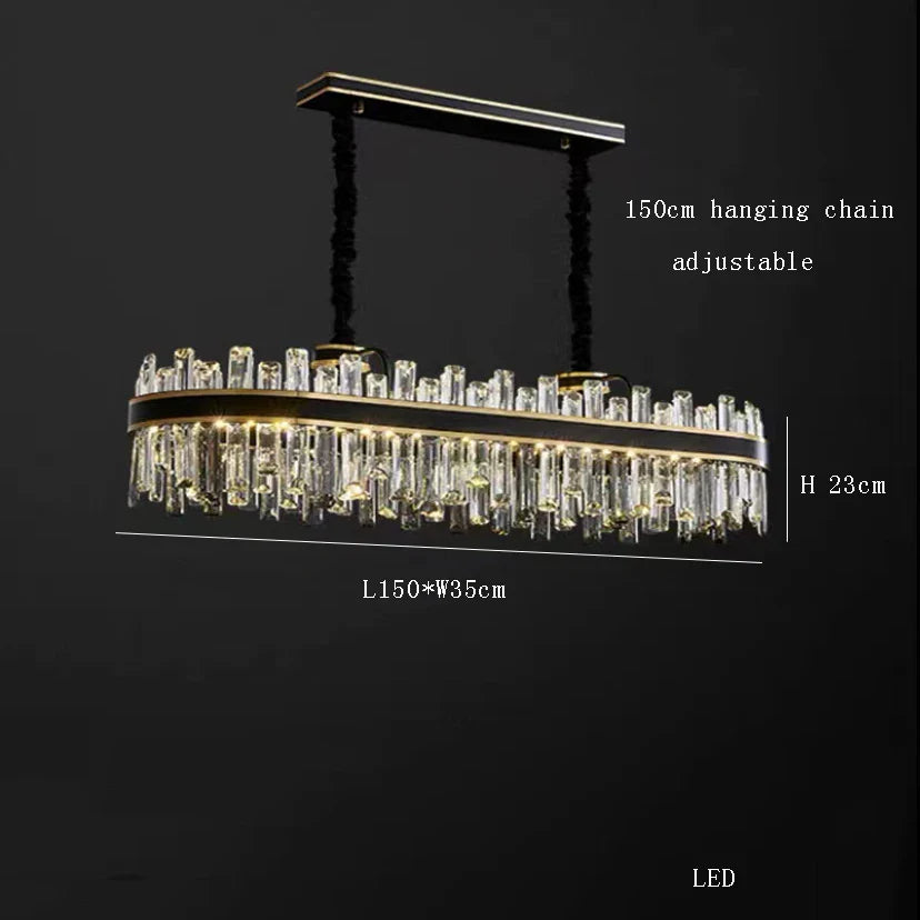 Afralia™ Crystal Chandelier Round Light Fixture for Luxury Living Room Décor