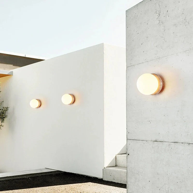 Afralia™ Stone Outdoor Wall Lamp LED IP65 Garden Light Fixture