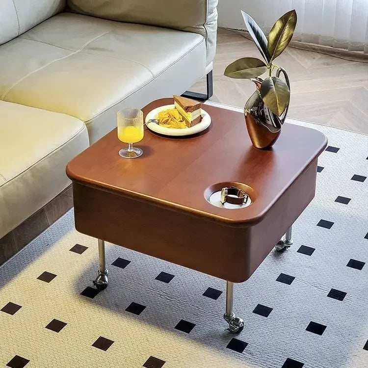 Afralia™ Medieval Style Compact Movable Dining Table for Small Living Spaces